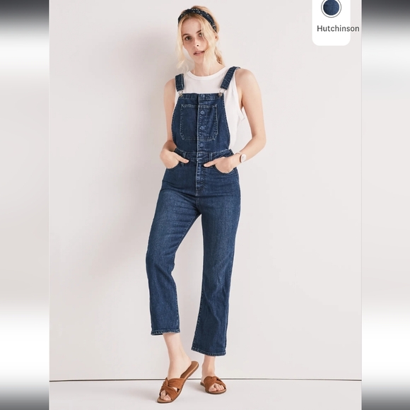 Lucky Brand Denim - Lucky Brand Women's Bridget Cropped Overalls Size 6 Snap Front Denim